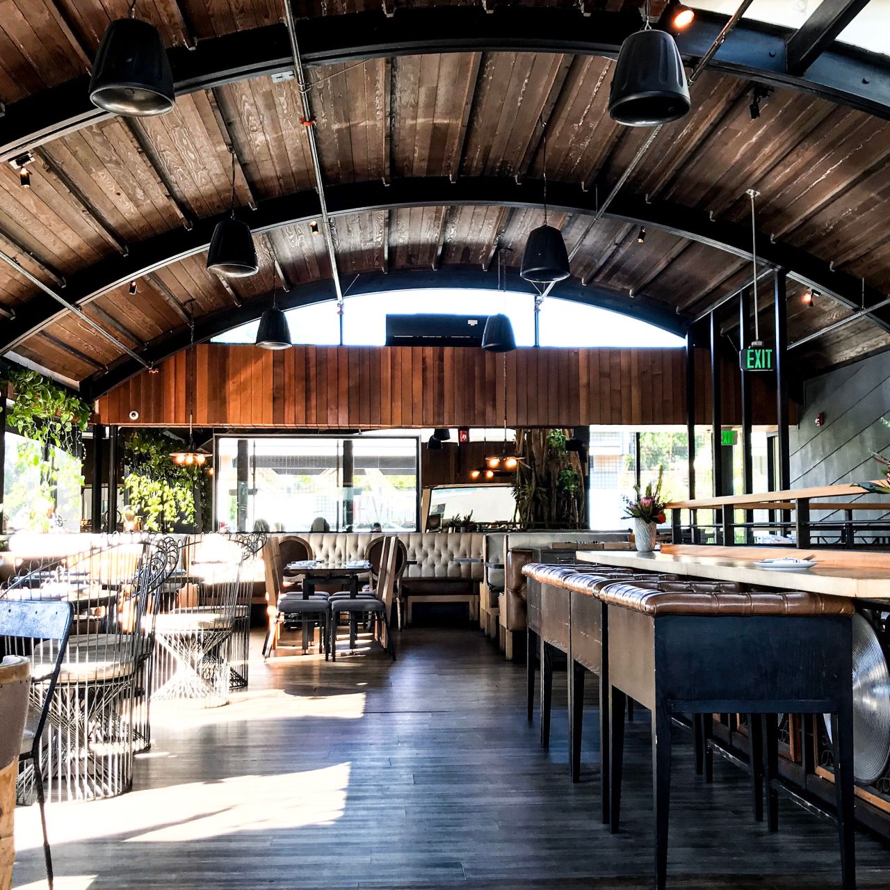 Harbor View Dining: modern venue with natural light for intimate meetings and events.