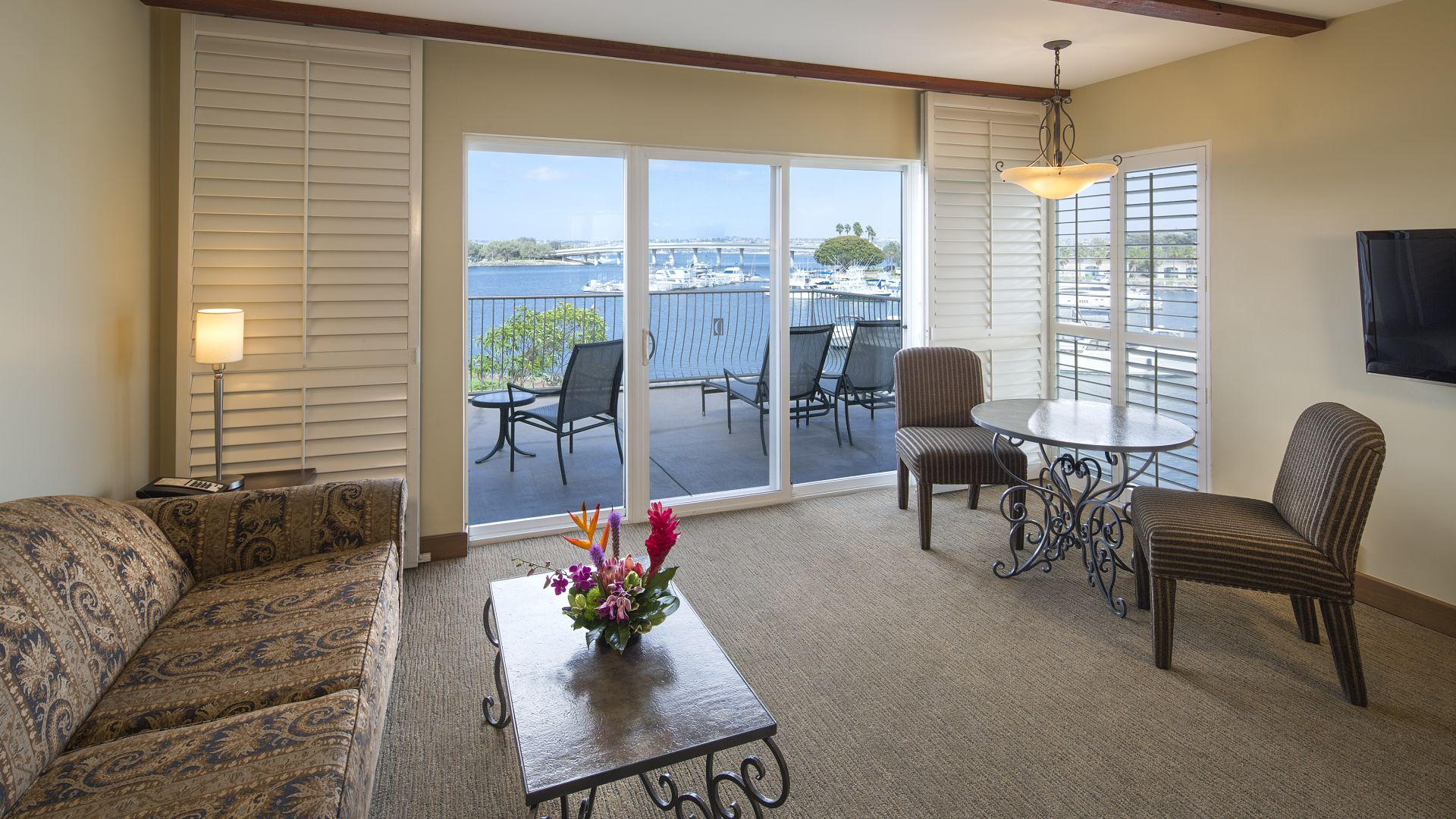 Sunset Room at The Dana: serene waterfront meeting space for small gatherings.