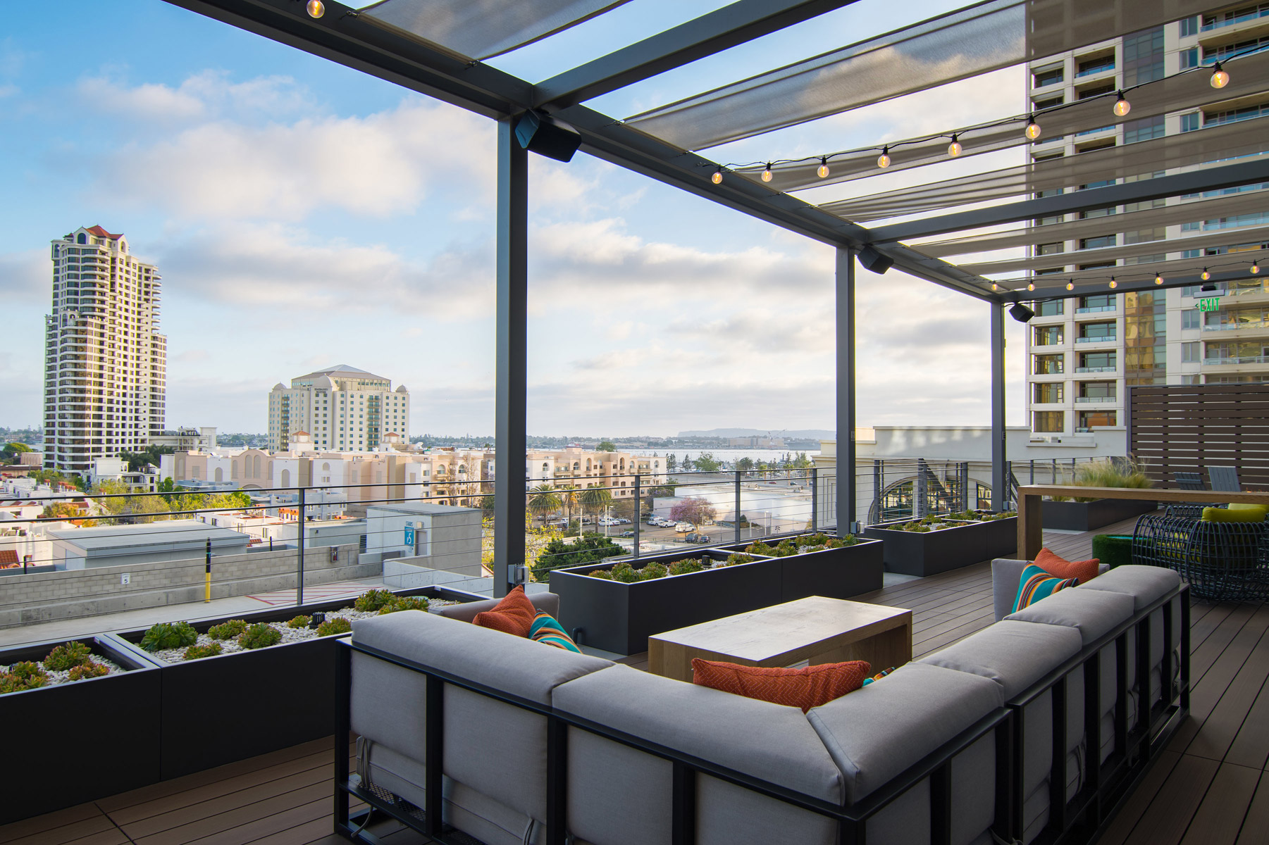 Glass-enclosed board room at Deck655, ideal for upscale events with city views.