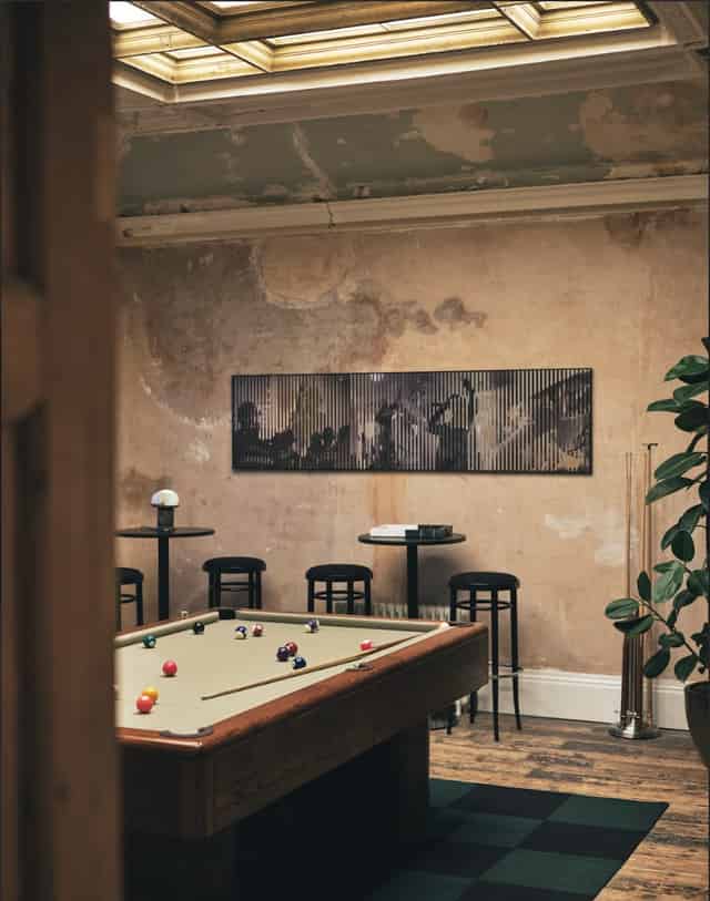 Billiards room and terrace