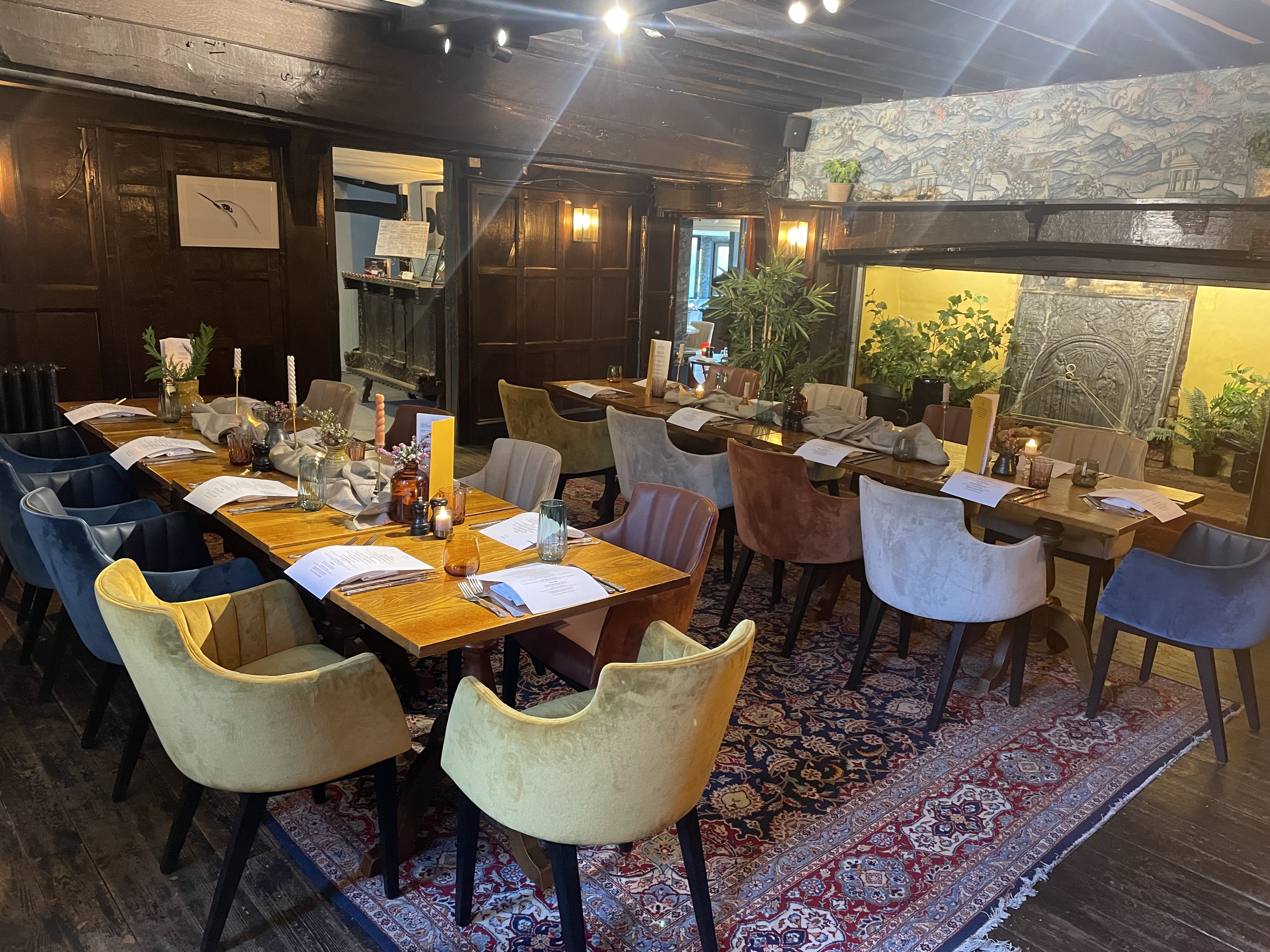 Elegant meeting space in The Oak Room, Voco Lythe Hill Hotel & Spa, perfect for gatherings.