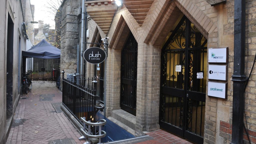 VIP Booths at Plush Oxford venue entrance, perfect for intimate meetings and events.