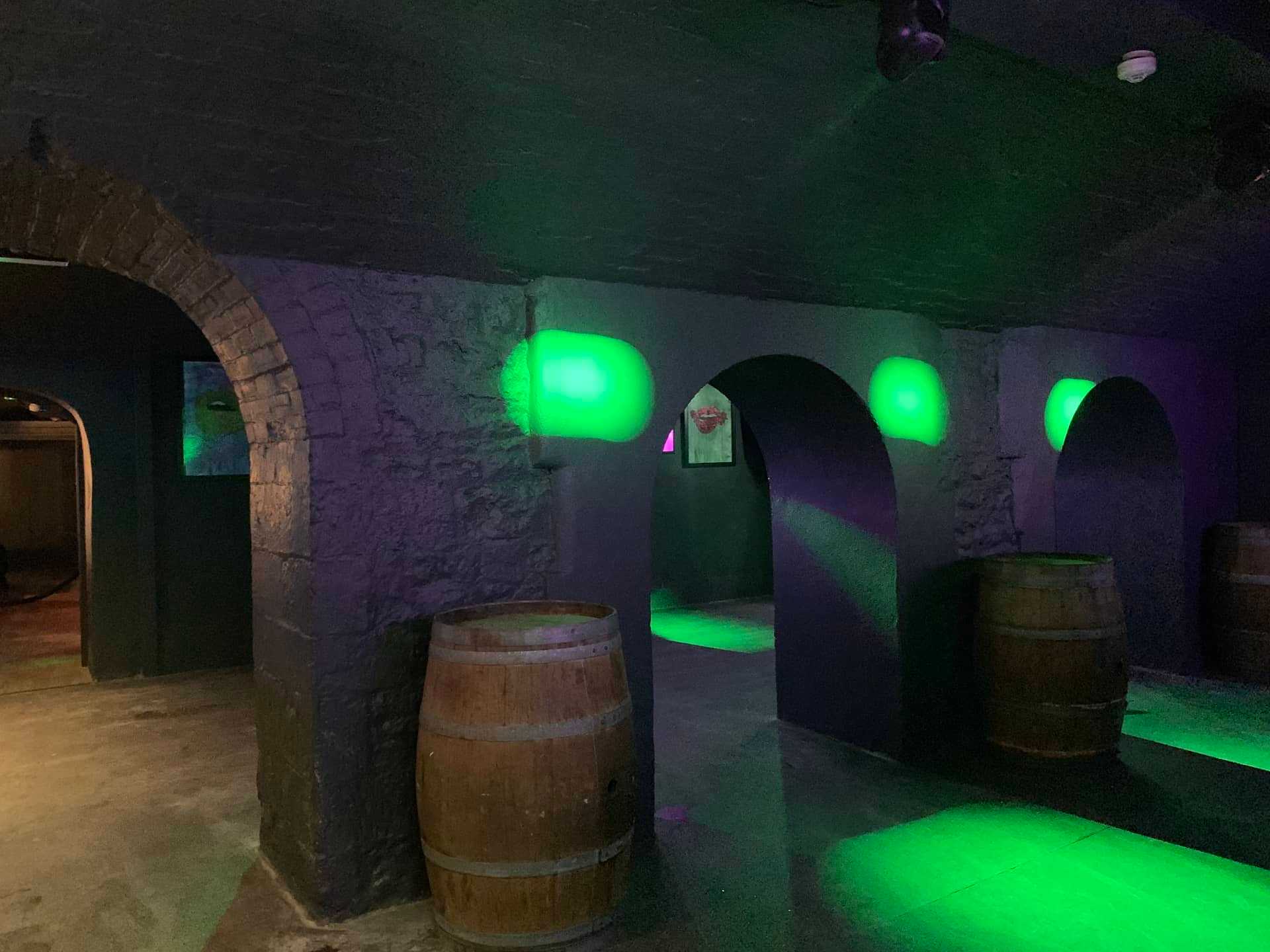 VIP area in Plush Oxford with arched doorways, ideal for intimate gatherings and events.