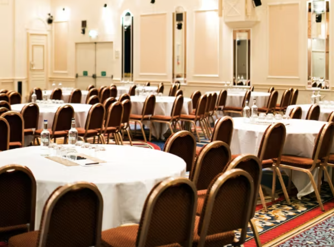 Prince of Wales Suite in Angel Hotel Cardiff, elegant event space for meetings and banquets.