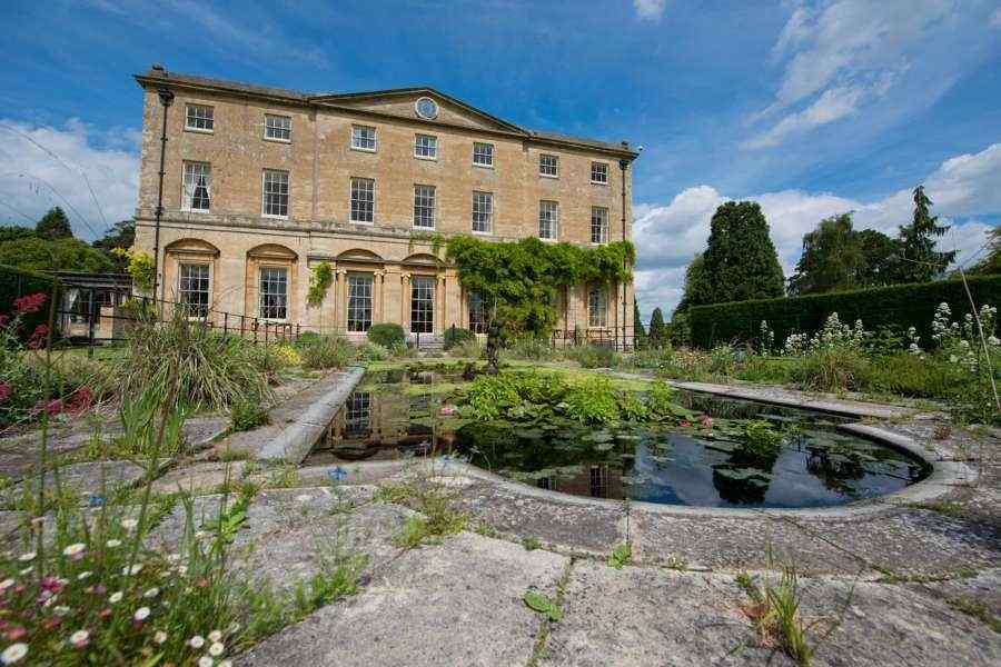 Filming at Courteenhall Estate, a historic venue with lush gardens for outdoor events.