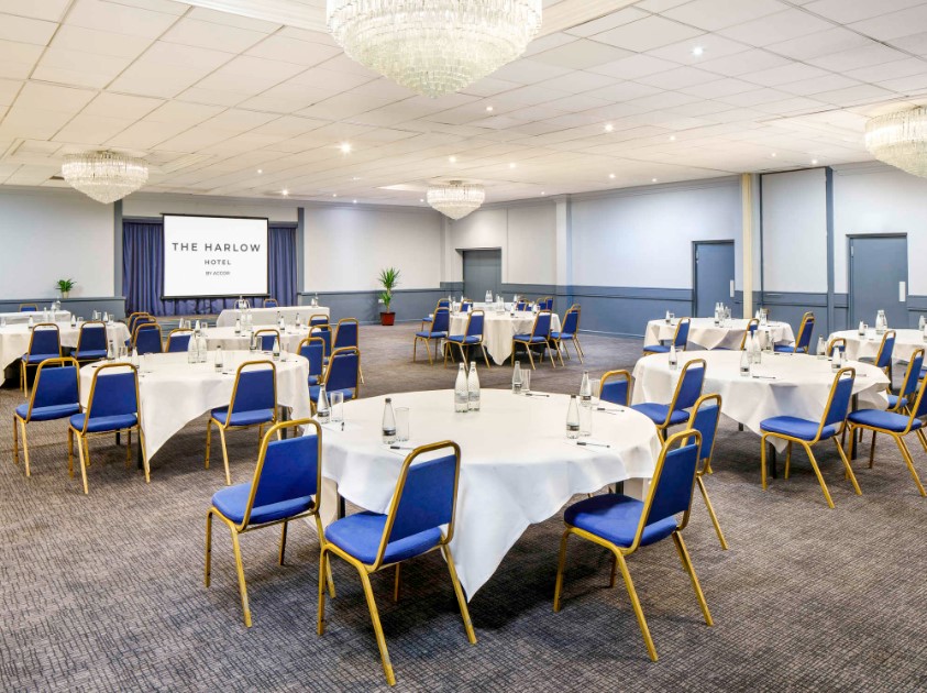 Buckinghamshire Suite at Harlow Hotel, elegant event space for meetings and conferences.