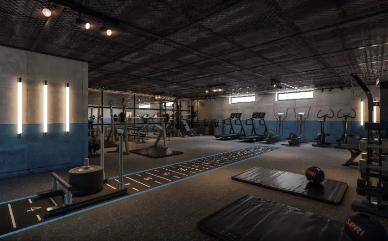 Modern fitness facility in Regus Altrincham for corporate wellness events and team-building.