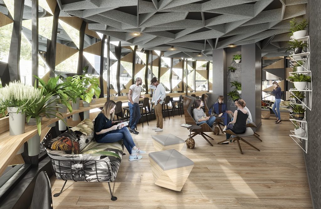 Modern co-working space at 111 Piccadilly, ideal for workshops and networking events.