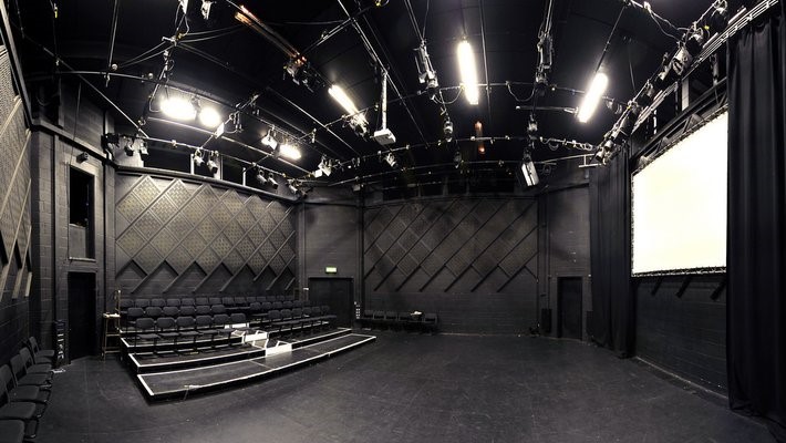Black box theater in Contact Theatre Manchester for events and presentations.