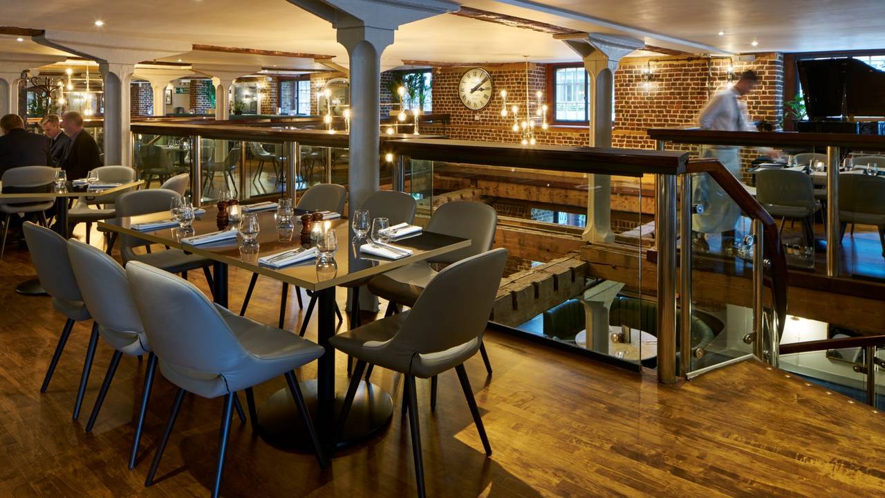 Stylish Cellar Bar terrace with elegant decor for intimate meetings and events.