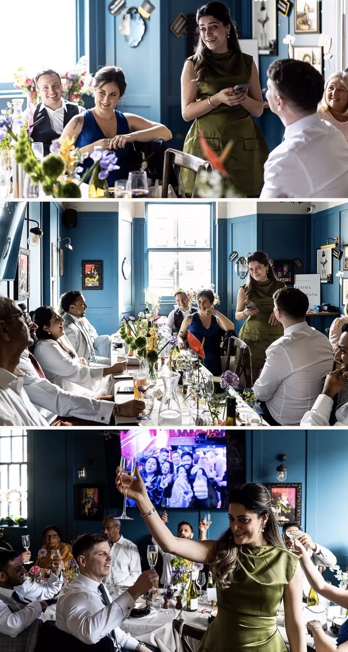 Vibrant meeting venue hire at The Greyhound with fresh flowers and engaged attendees.