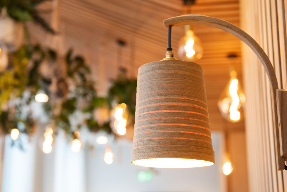 Stylish pendant light in Portland Heights, perfect for events and meetings.