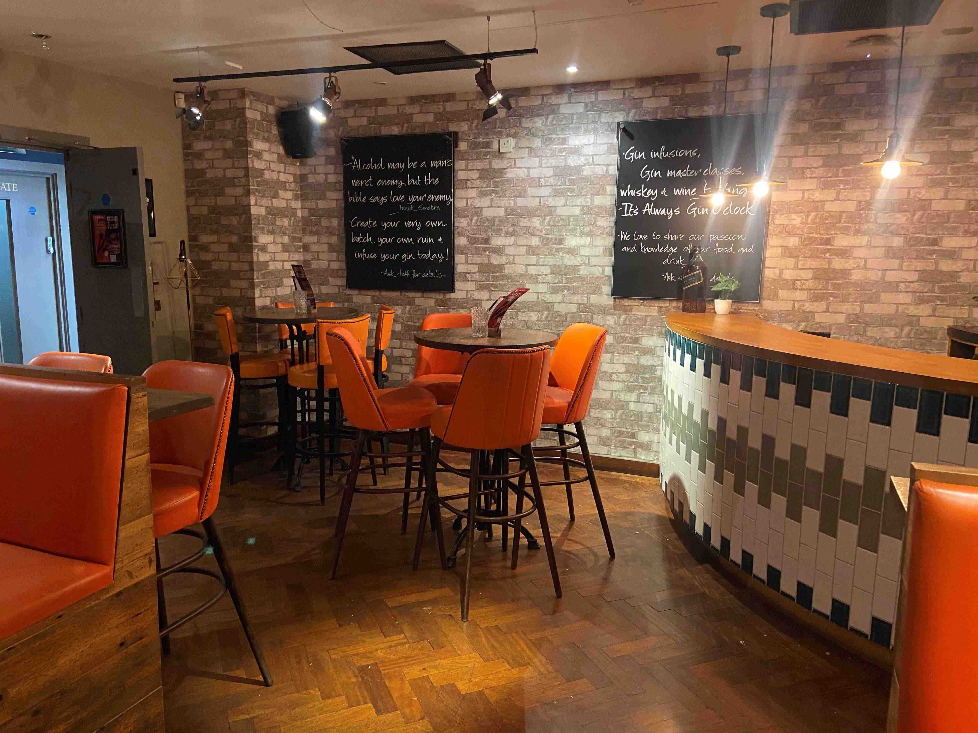 Stylish event space at 180 Club, ideal for networking and casual gatherings.