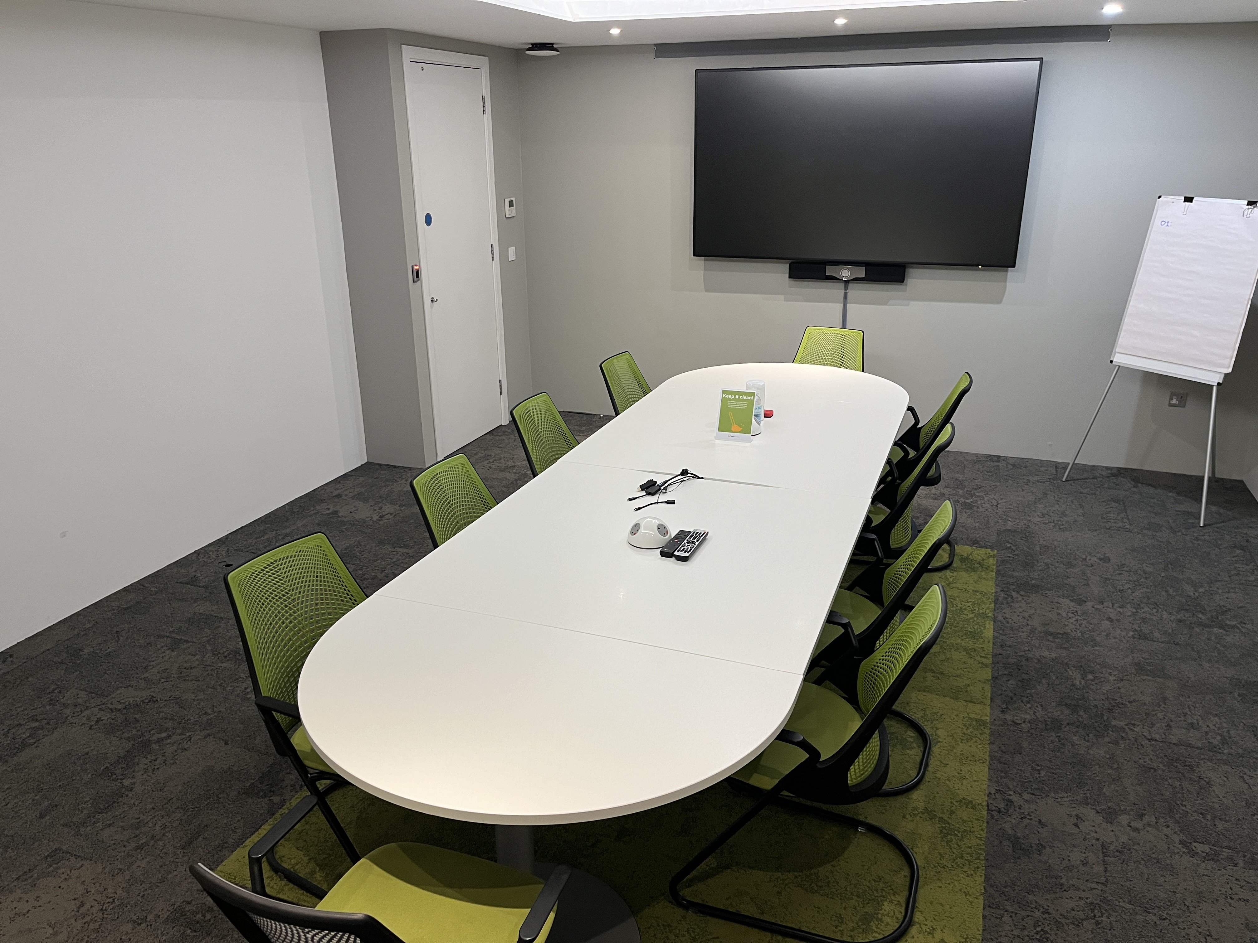 Modern Bentham Boardroom with oval table, ideal for meetings and workshops.