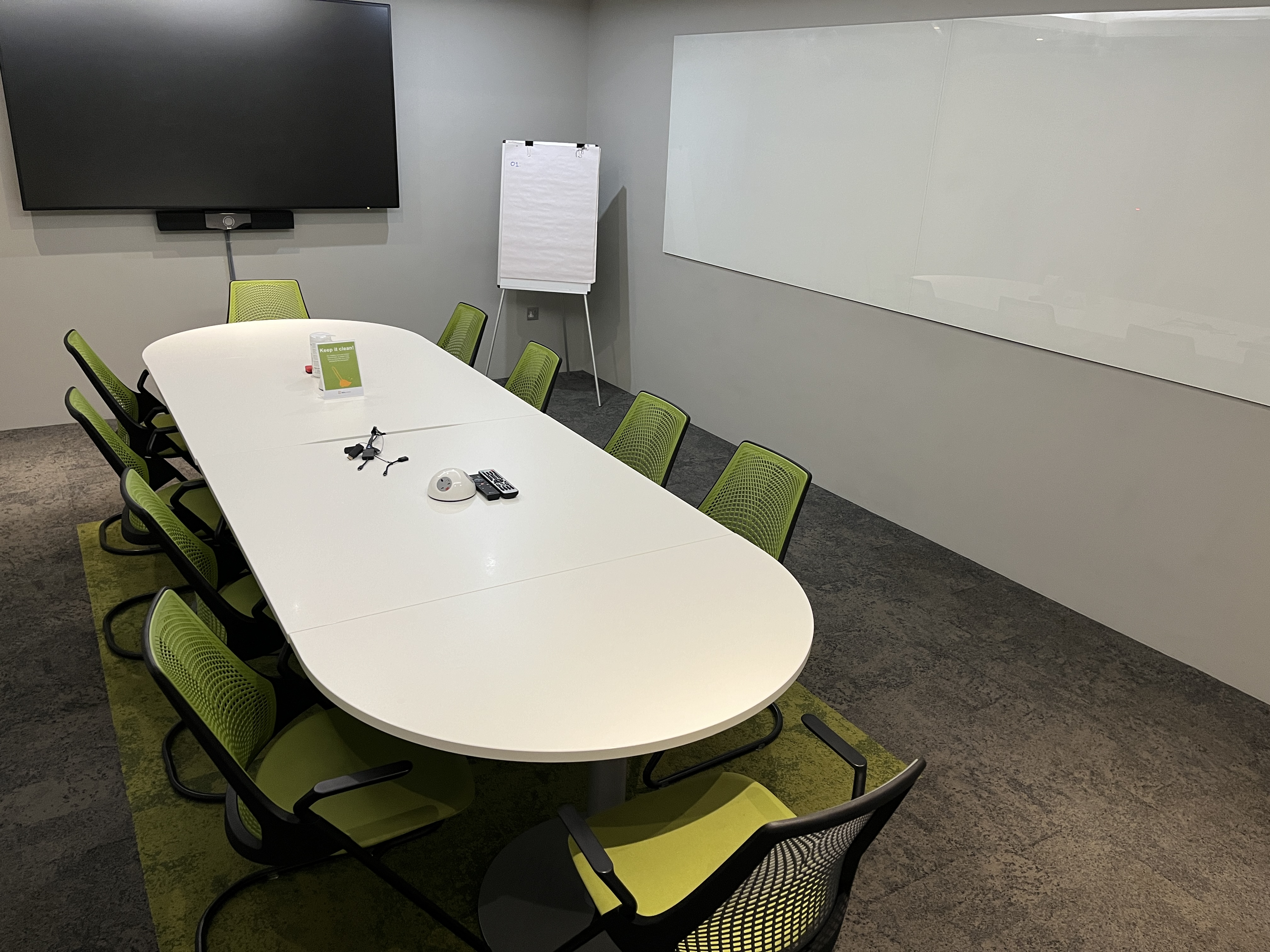 Modern Bentham Boardroom with oval table, ideal for meetings and presentations.