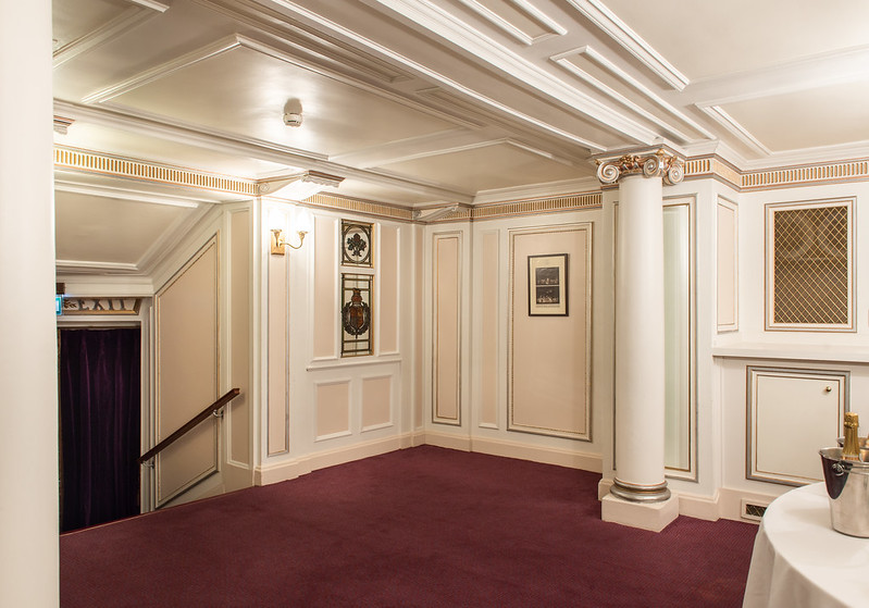 Elegant Royal Retiring Room at London Coliseum, perfect for receptions and meetings.