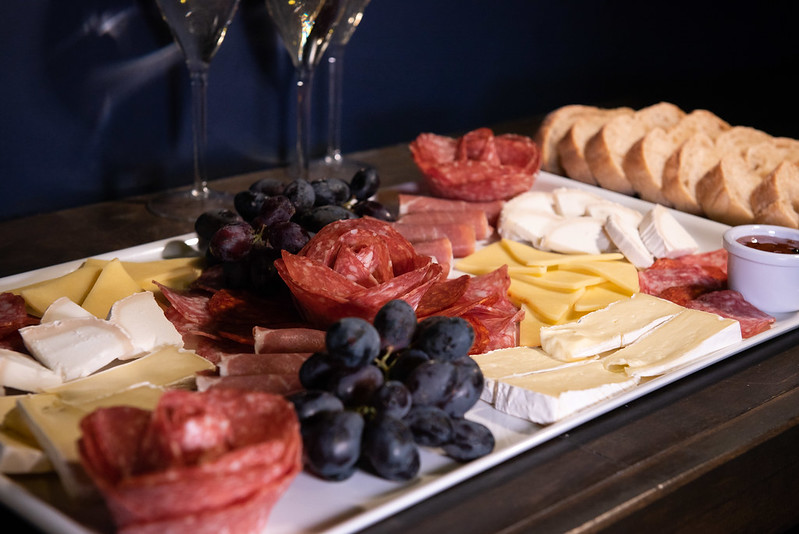 Charcuterie board in The Harewood Room, London Coliseum for networking events.
