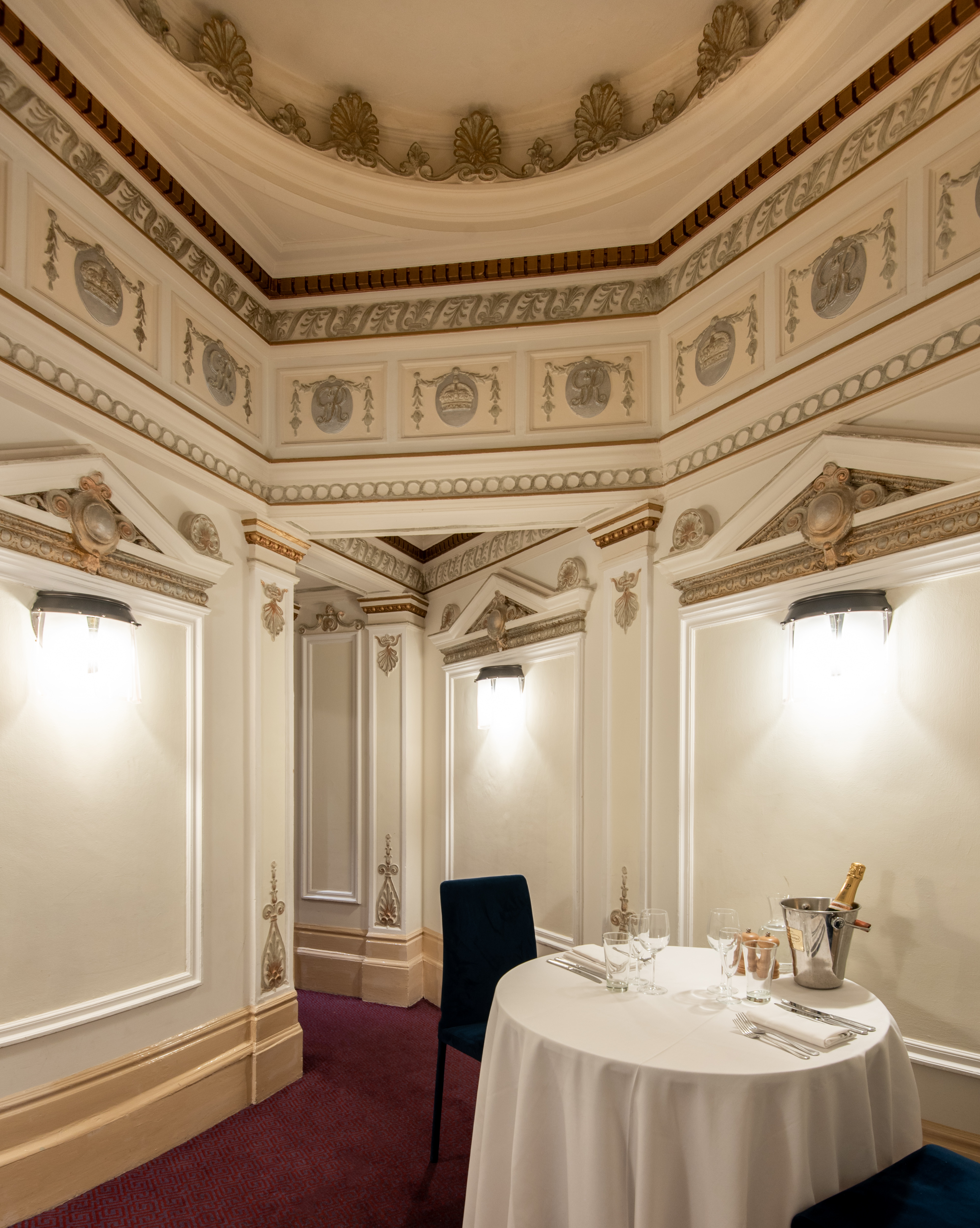 Elegant Harewood Room at London Coliseum, perfect for upscale meetings and events.