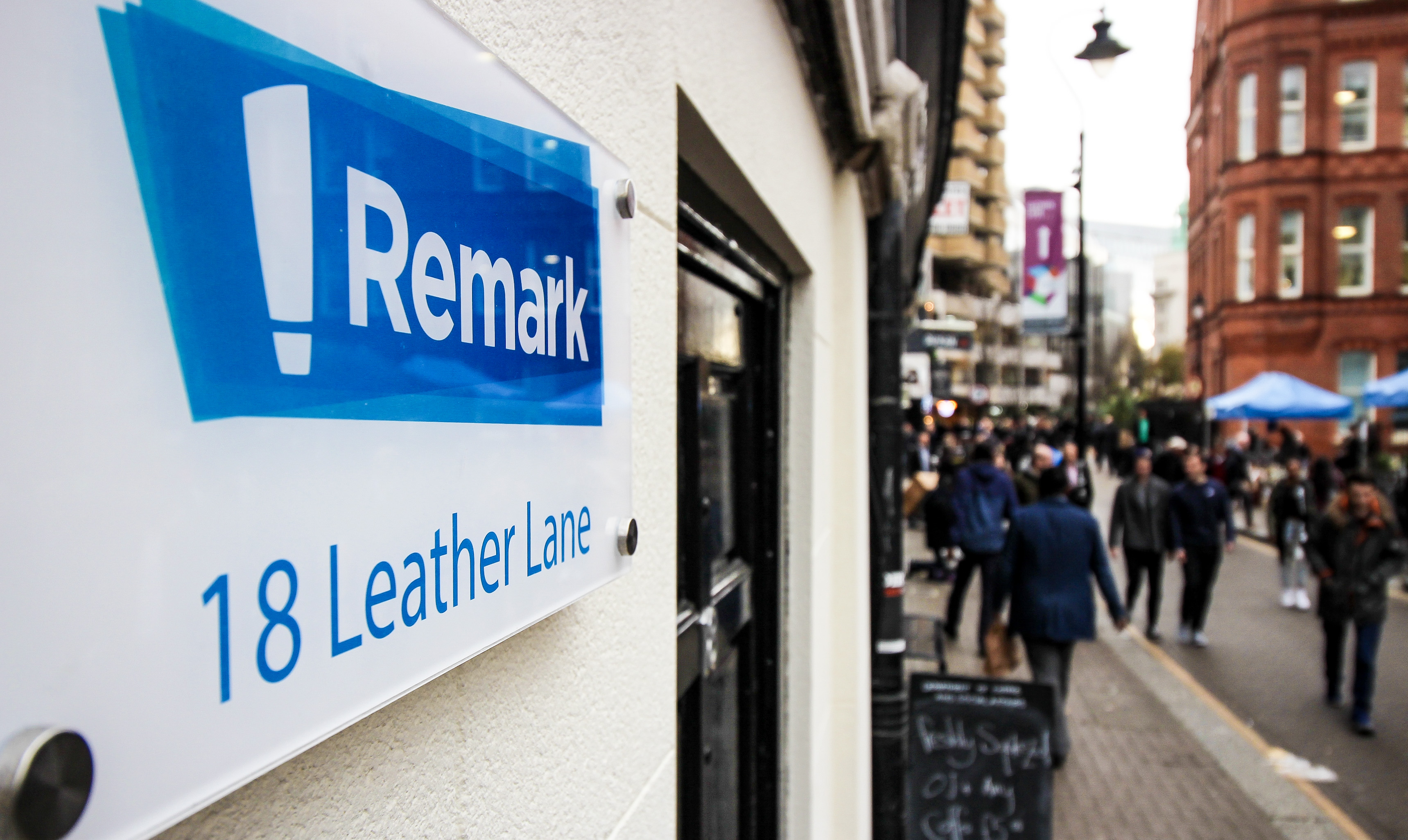 Yellow Room at Remark! Events, bustling street scene ideal for networking and meetings.