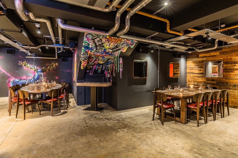 Hidden Heddon event space with rustic decor, ideal for meetings and gatherings.
