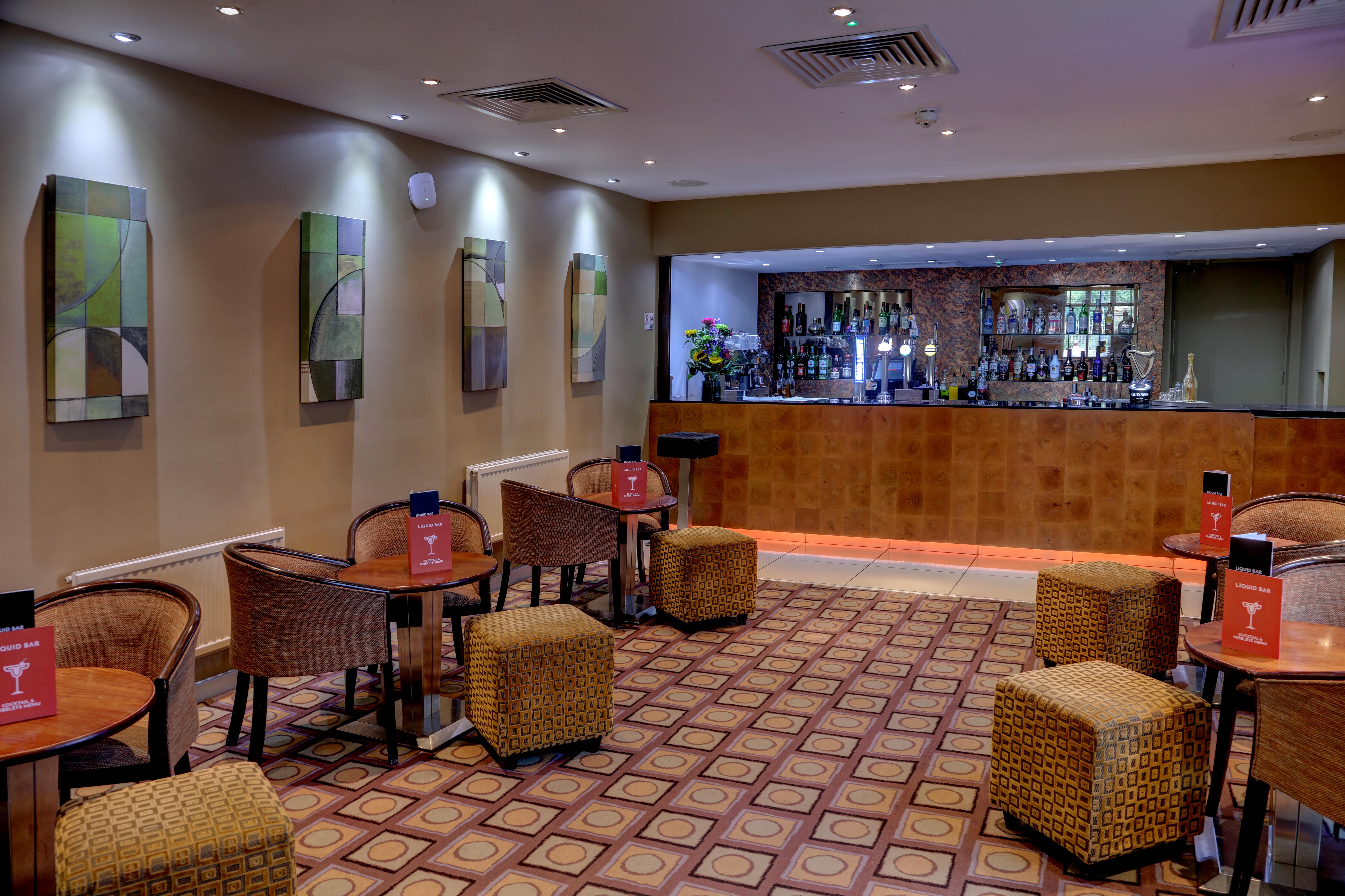 Stylish lounge in The Stuart Hotel, ideal for networking events and informal meetings.