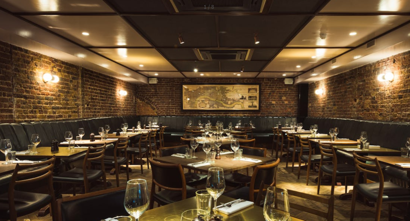 Stylish restaurant venue hire in Hawksmoor Spitalfields for events and gatherings.