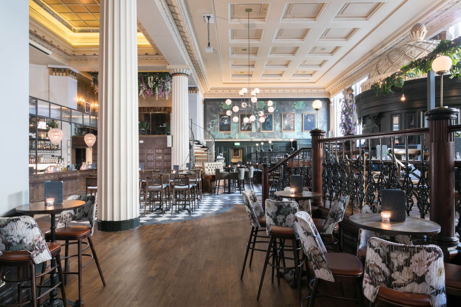 Elegant restaurant interior in The Lost & Found Birmingham, perfect for events and gatherings.