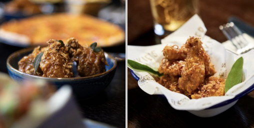 Gourmet chicken dishes at Frankie's Sports Bar for corporate events and celebrations.