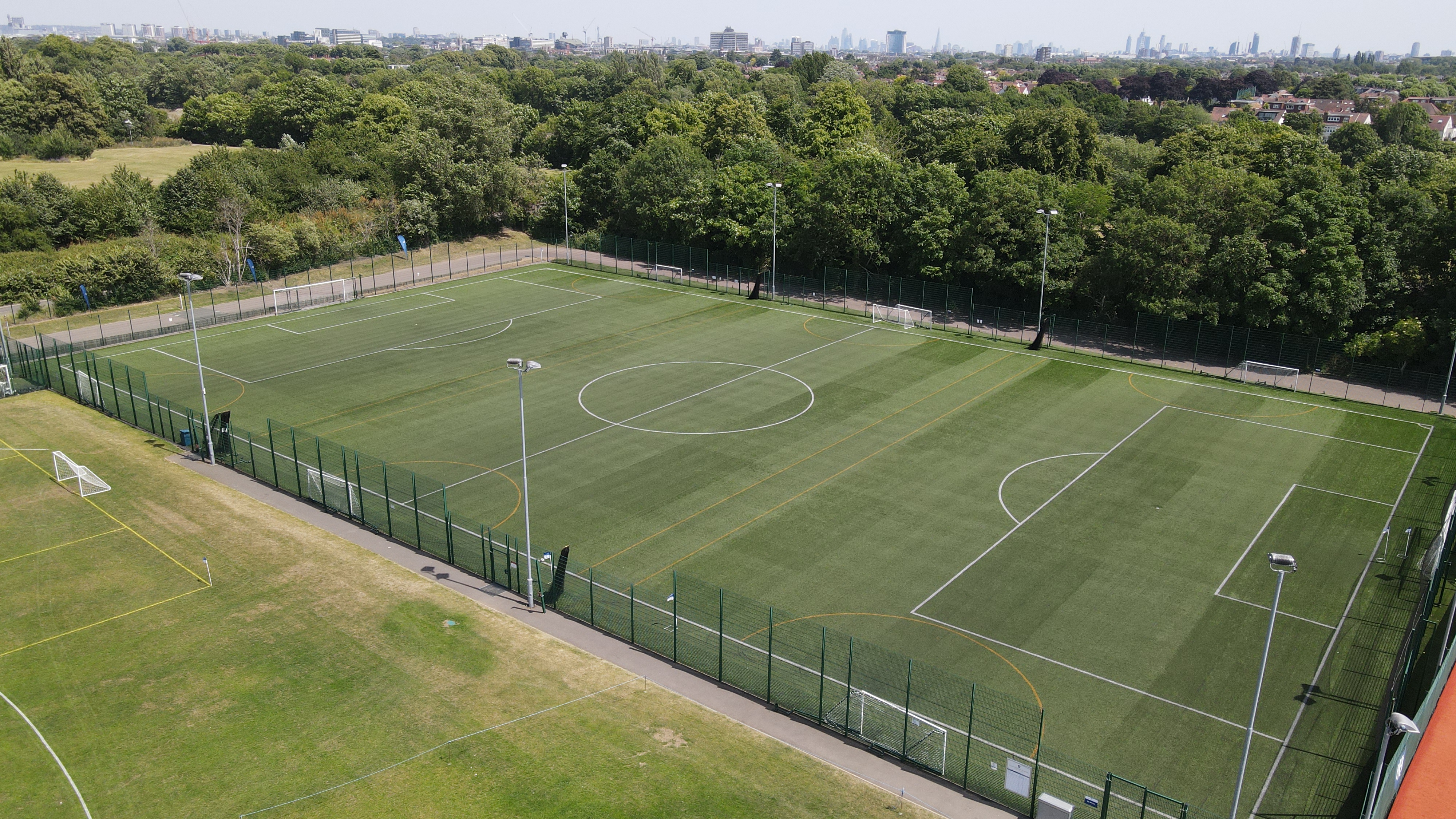 King's House School soccer field, lush turf for team-building events and sports tournaments.