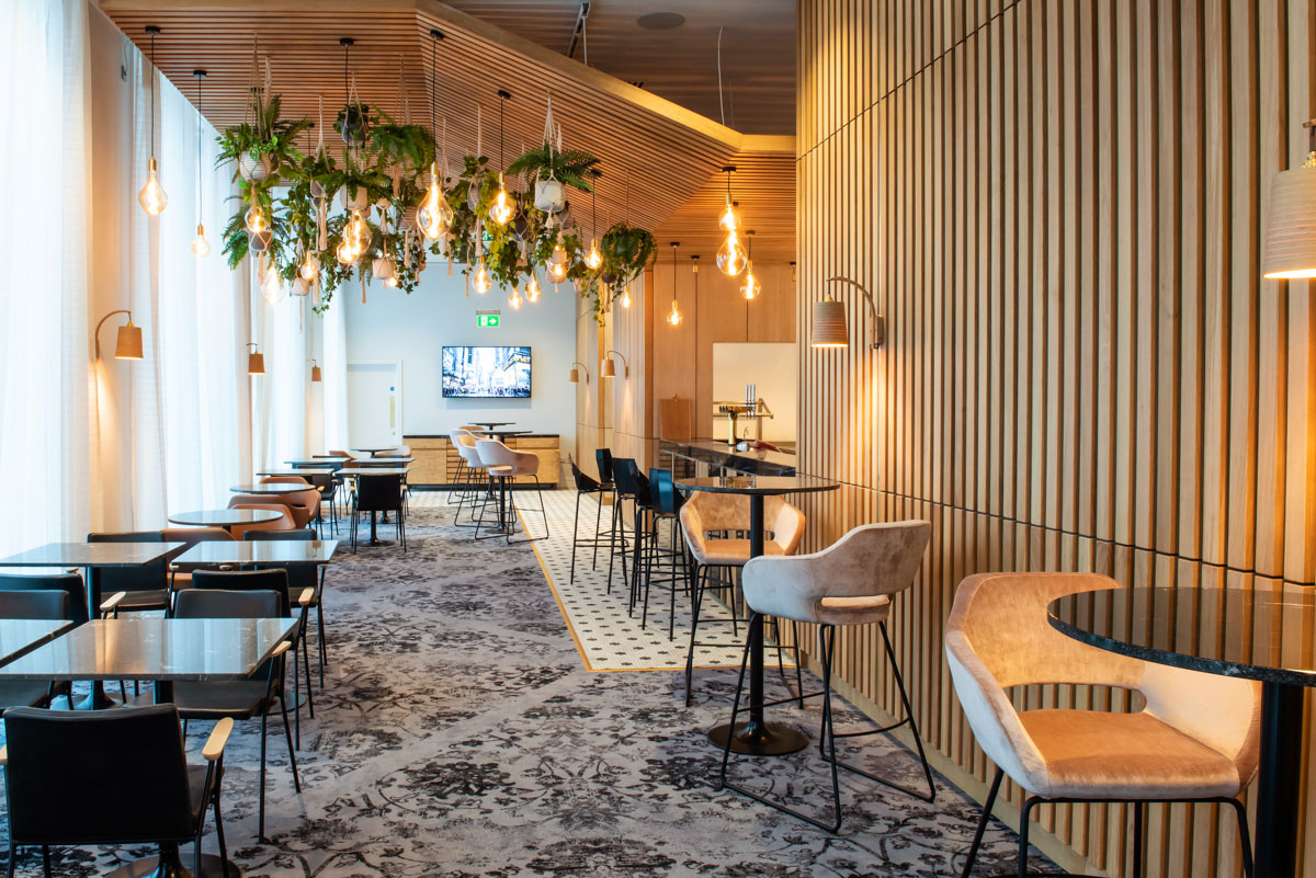 Modern event space at Salvation Bar, voco Manchester, ideal for networking and gatherings.