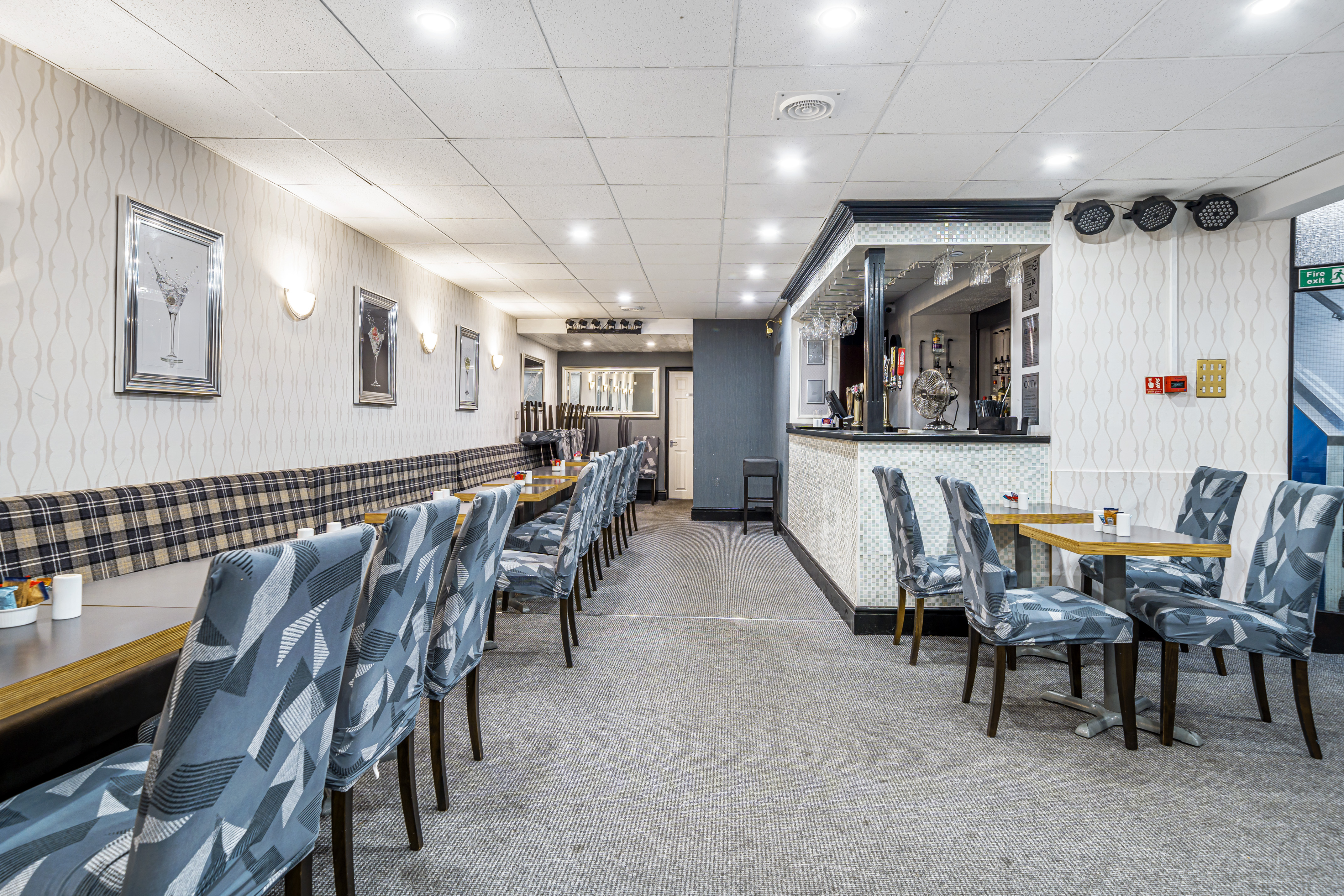 Meeting room 2 at Bluewaters Hotel, modern dining area for events and gatherings.