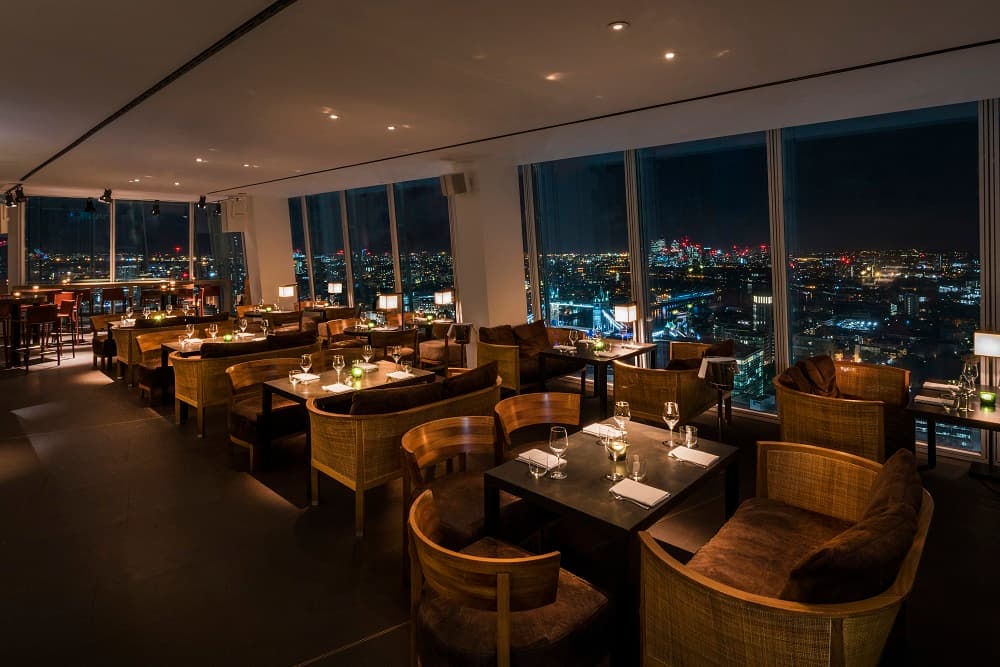 Elegant rooftop dining venue in Oblix, perfect for corporate events and celebrations.