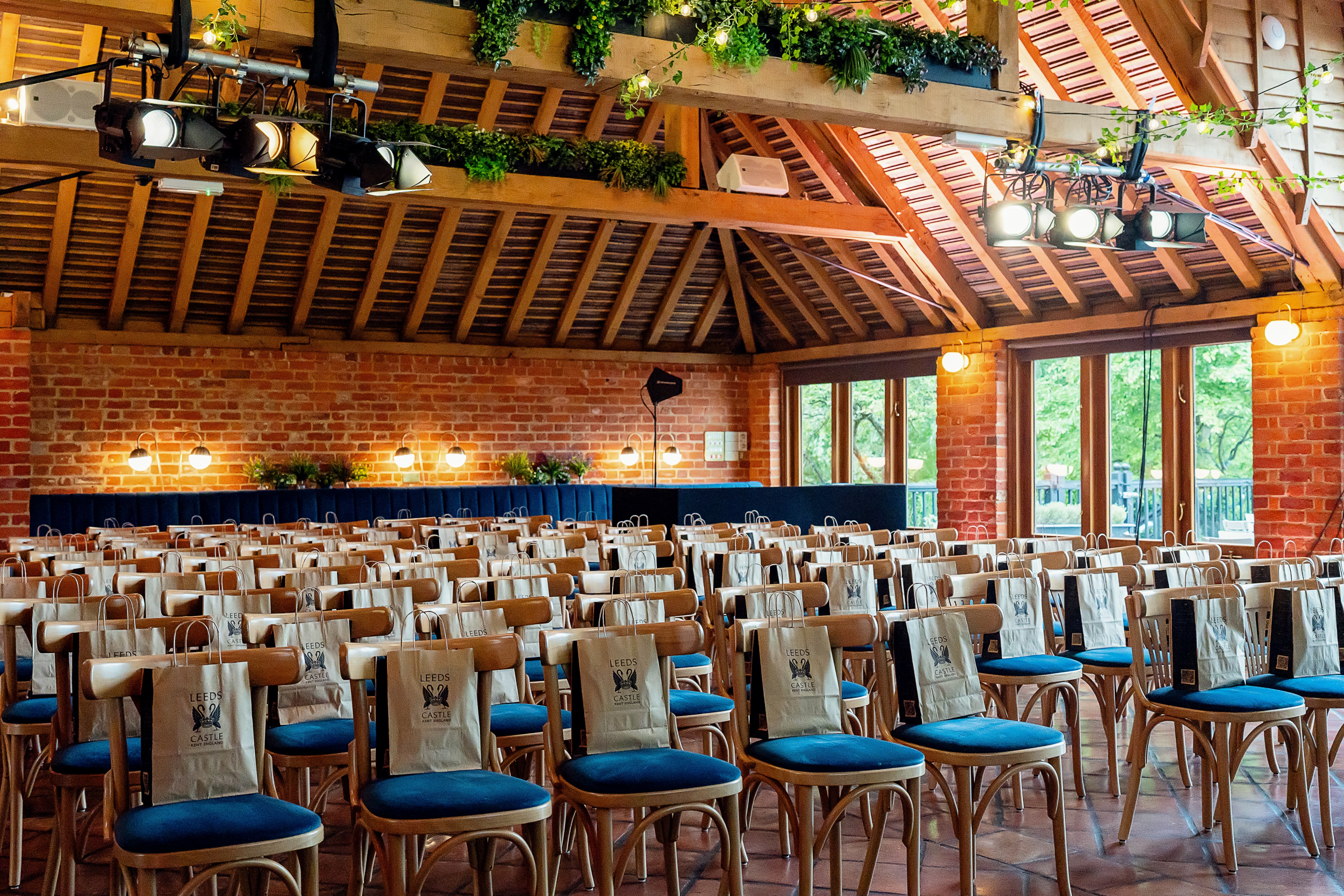 Fairfax Barn event venue, rustic theater seating, conference and brand launch space.