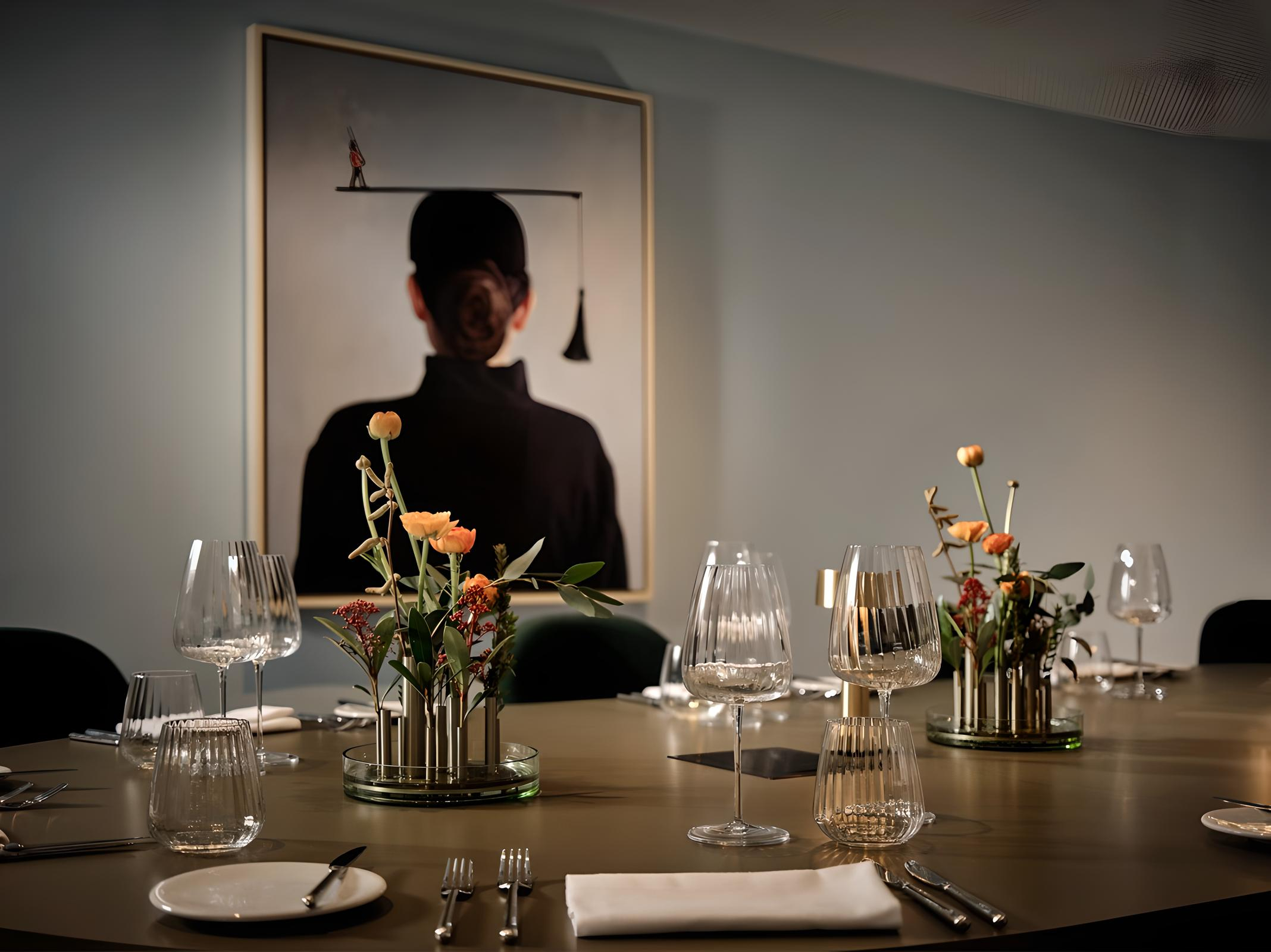 Elegant meeting space in art'otel London with stylish decor for exclusive events.