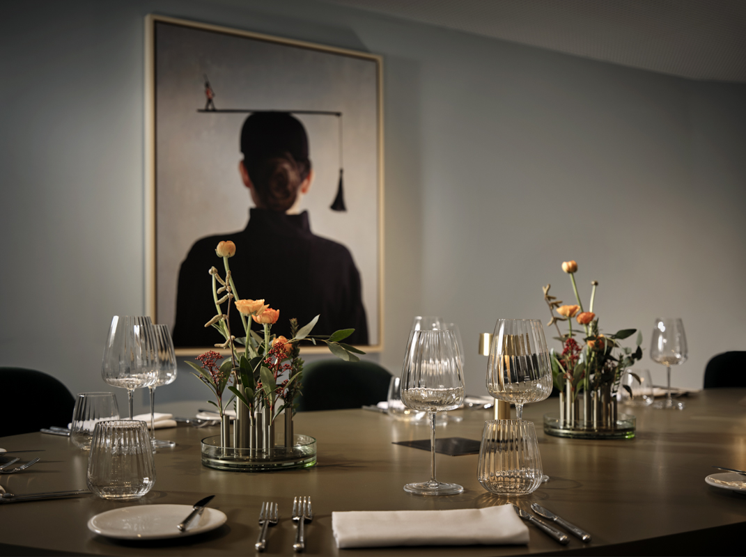 Elegant meeting space in art'otel London with stylish decor for exclusive events.