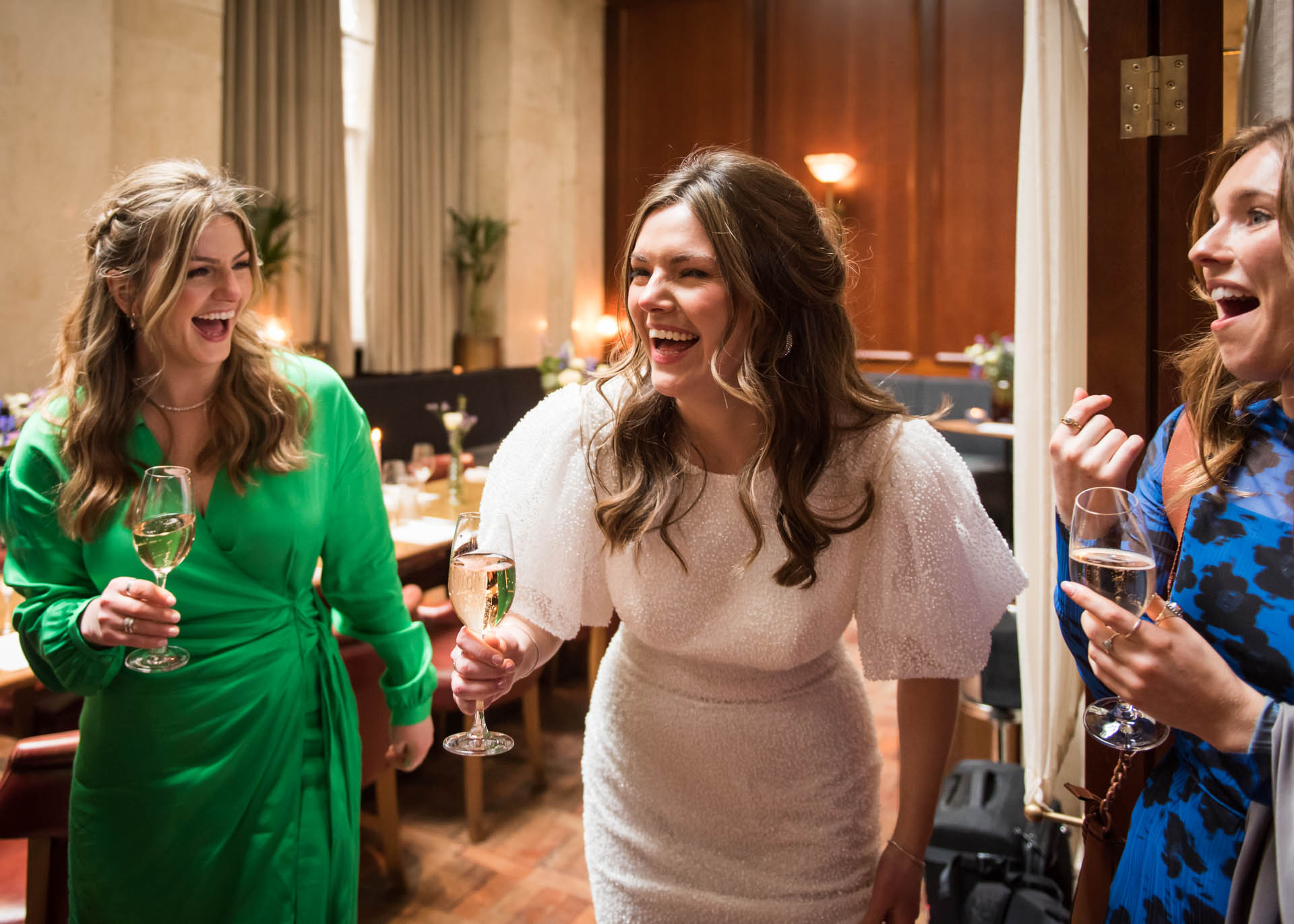 Weddings & Events in Hawksmoor Edinburgh, elegant attire, upscale celebration atmosphere