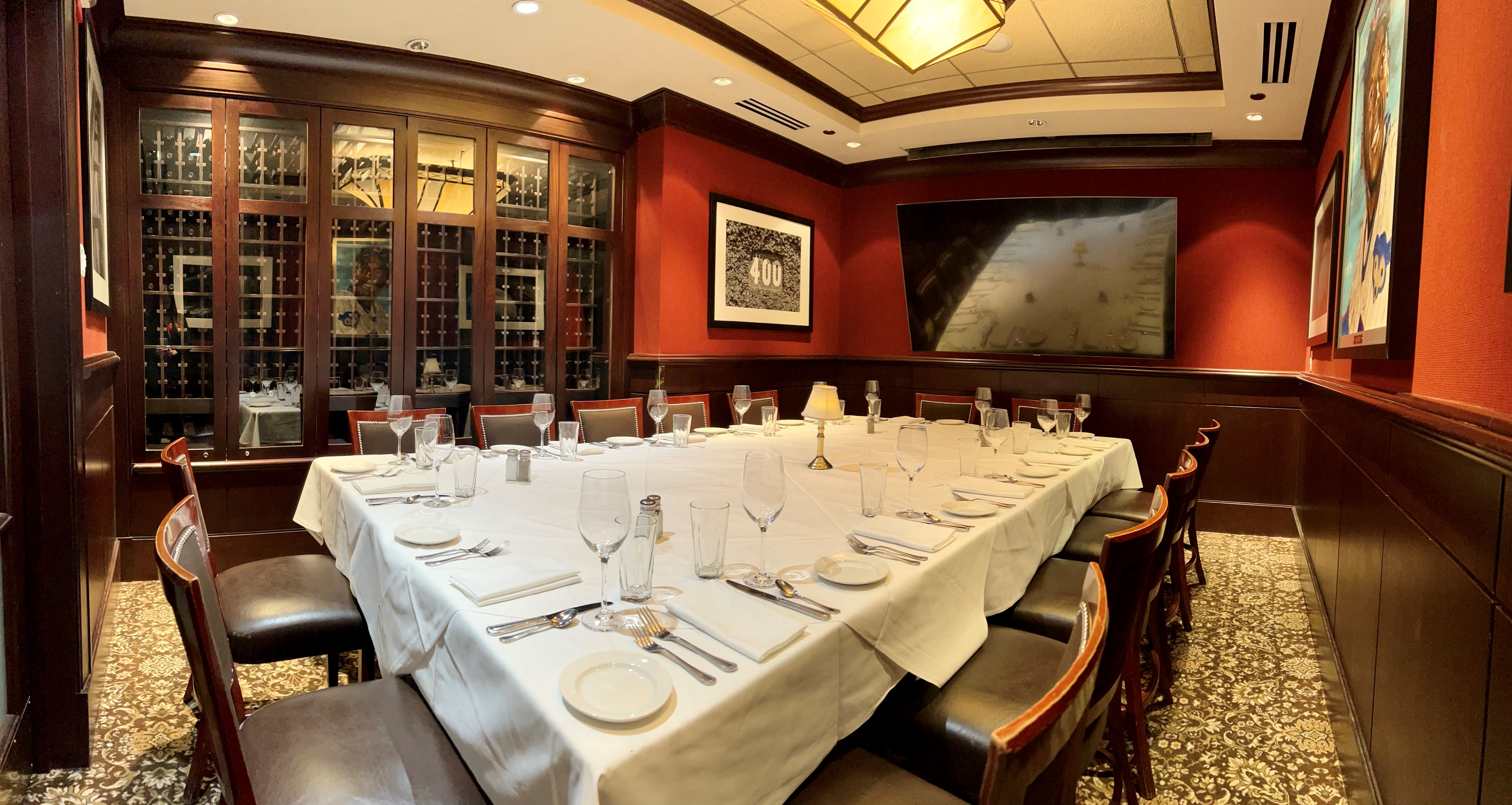 Private dining room at The Capital Grille Chicago, ideal for corporate events and meetings.