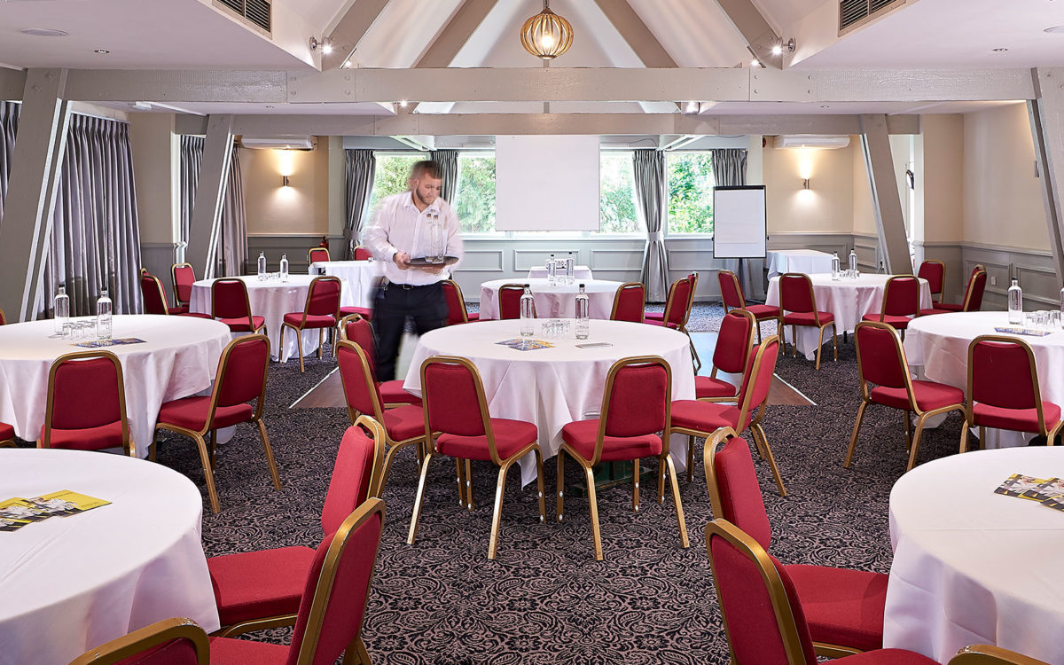 The Garden Room at Potters Heron Hotel, ideal for workshops and conferences.