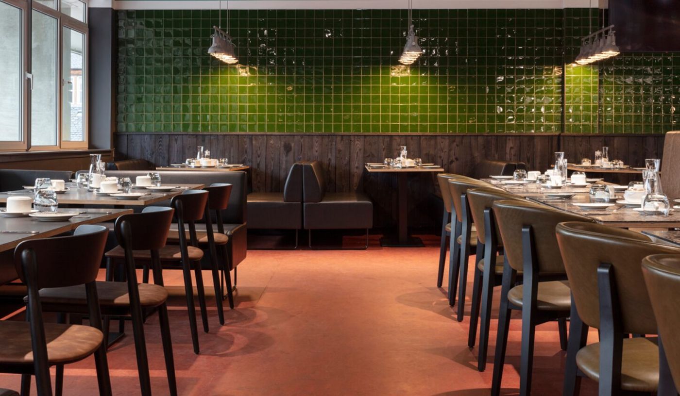 Modern dining space at Hibernian FC, ideal for private dinners and corporate events.