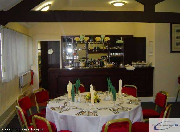 Elegant dining area at Catterick Racecourse for corporate events and gatherings.
