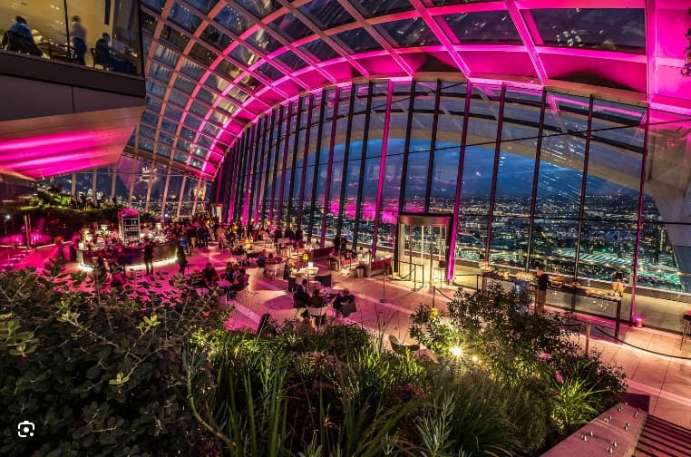 Sky Garden London venue for premium evening receptions and networking events with city views.