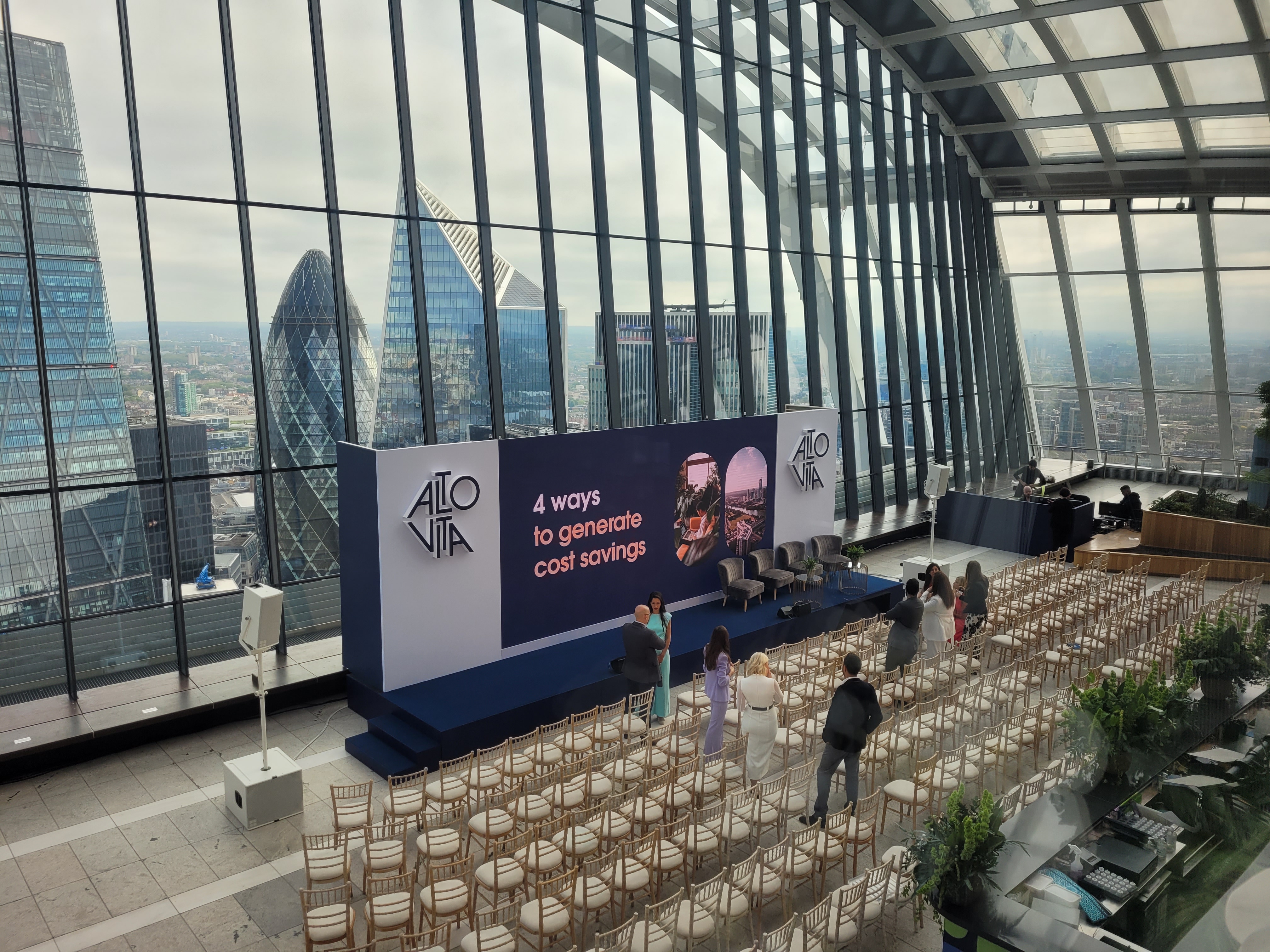 Sky Garden London event space with skyline view for corporate meetings and conferences.