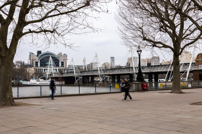 Queen's Walk at Southbank Centre, scenic riverside venue for outdoor events and networking.