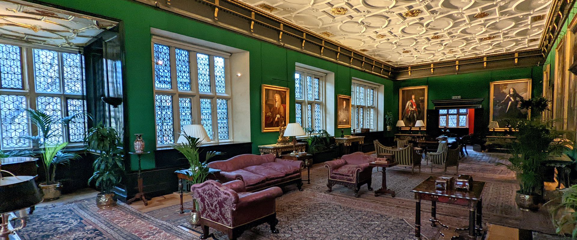 Elegant Great Chamber in The Charterhouse, ideal for networking events and gatherings.