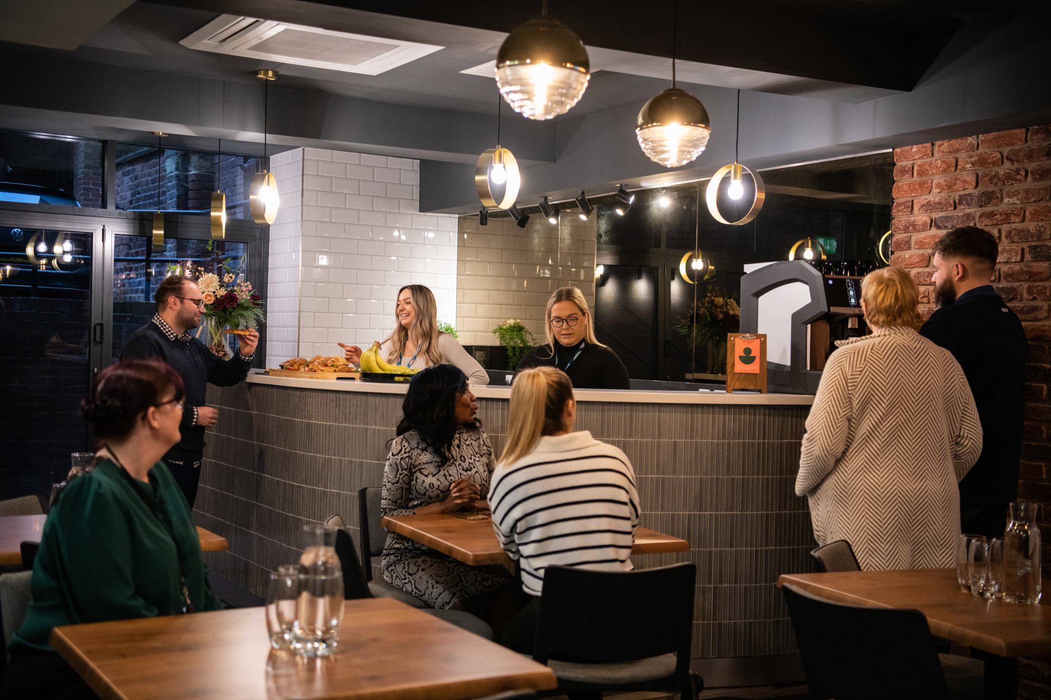 Vibrant café at Park Place Event Space, ideal for networking and informal meetings.