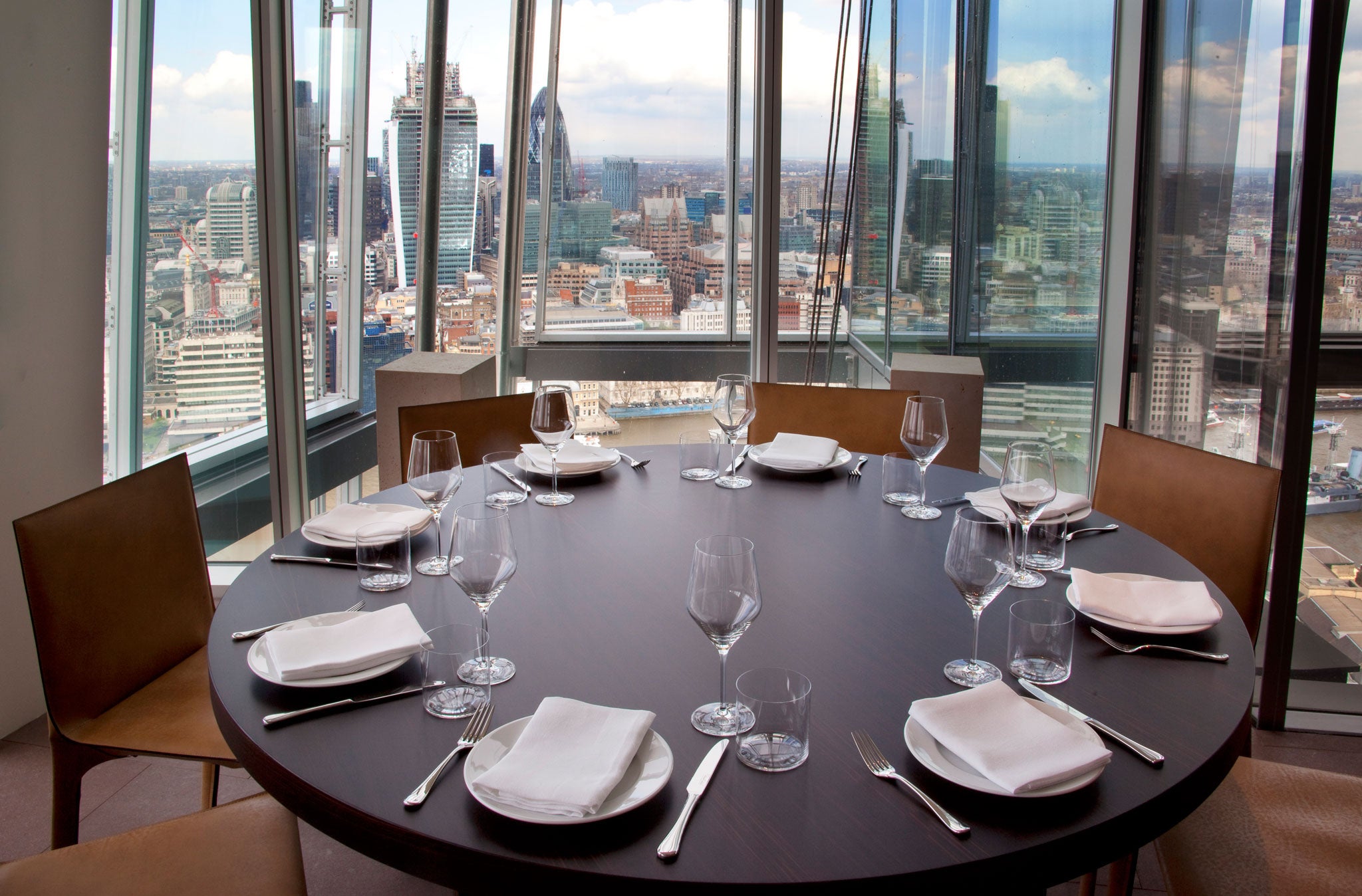 Elegant dining setup at City View Corner, Oblix, ideal for corporate events and meetings.
