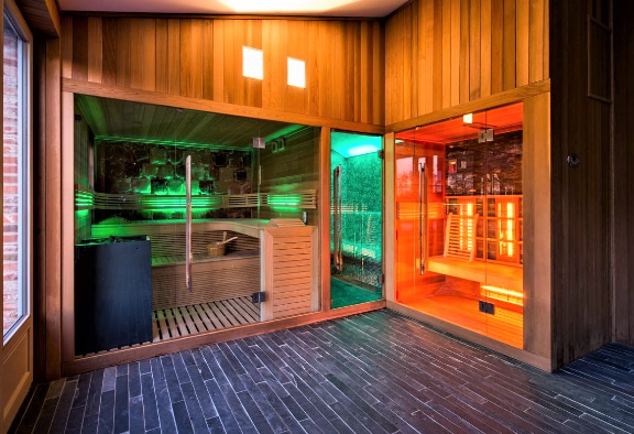 Modern sauna facility in Inner Landing for wellness events and team bonding.