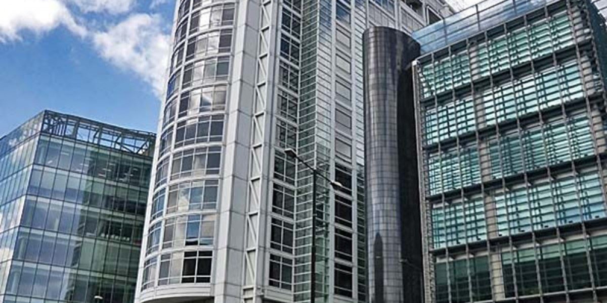 Modern glass-fronted corporate office at 338 Euston Road, ideal for events and meetings.