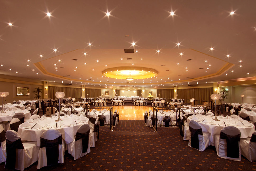 Elegant banquet hall at Ultima Function Centre, perfect for weddings and corporate events.