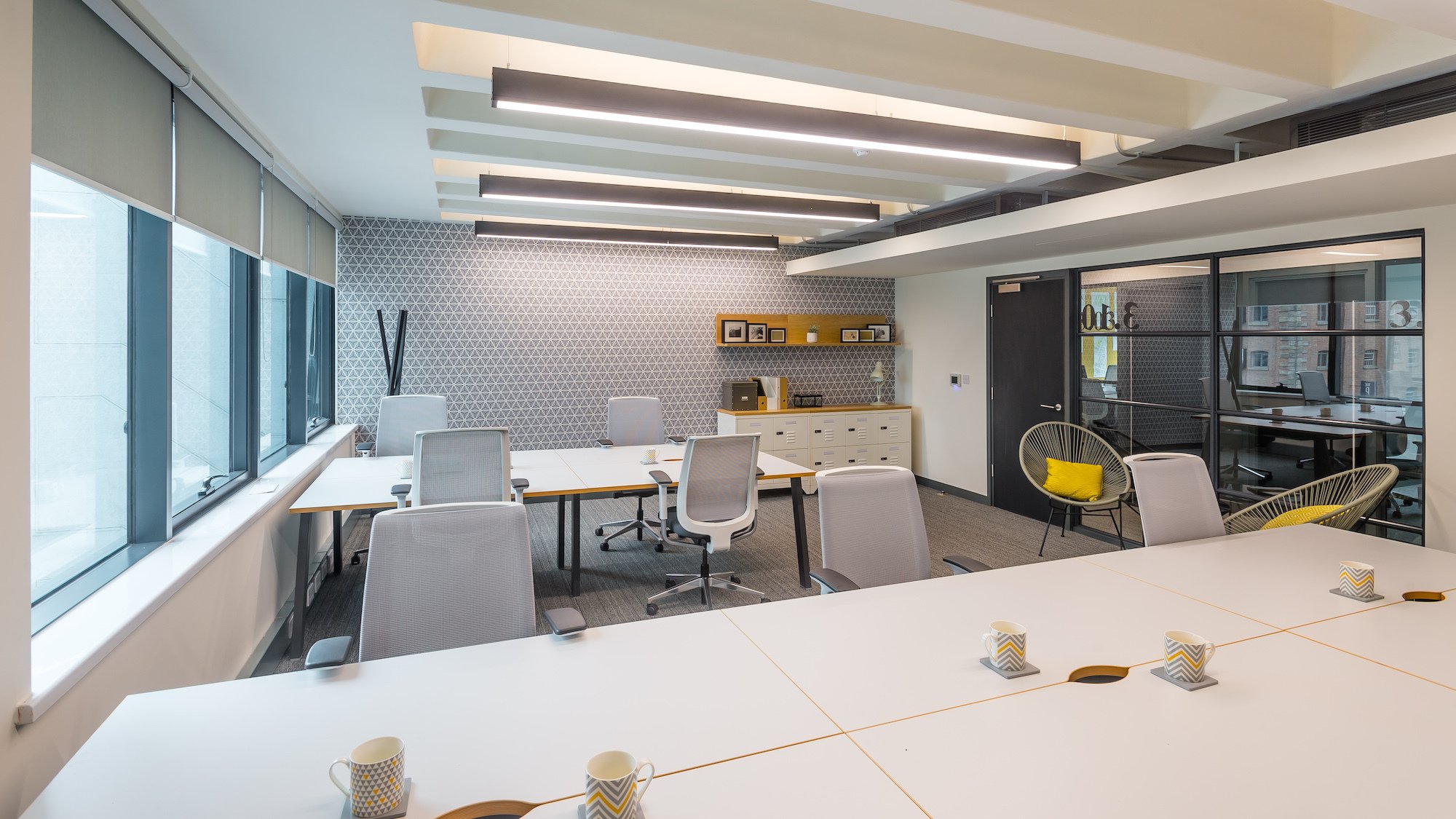 Modern meeting room at 111 Piccadilly, spacious with natural light for events and presentations.